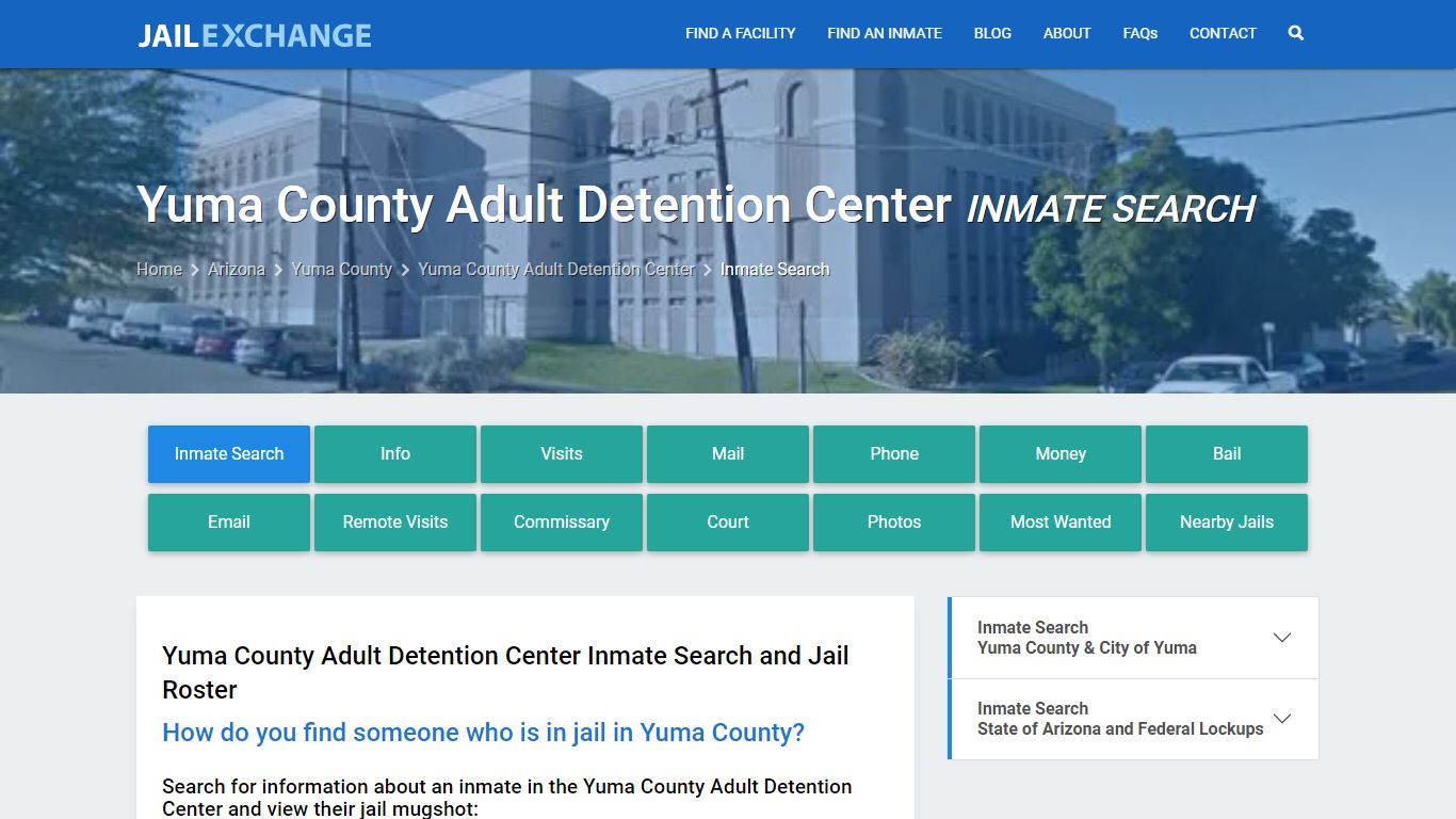 Yuma County Adult Detention Center Inmate Search - Jail Exchange